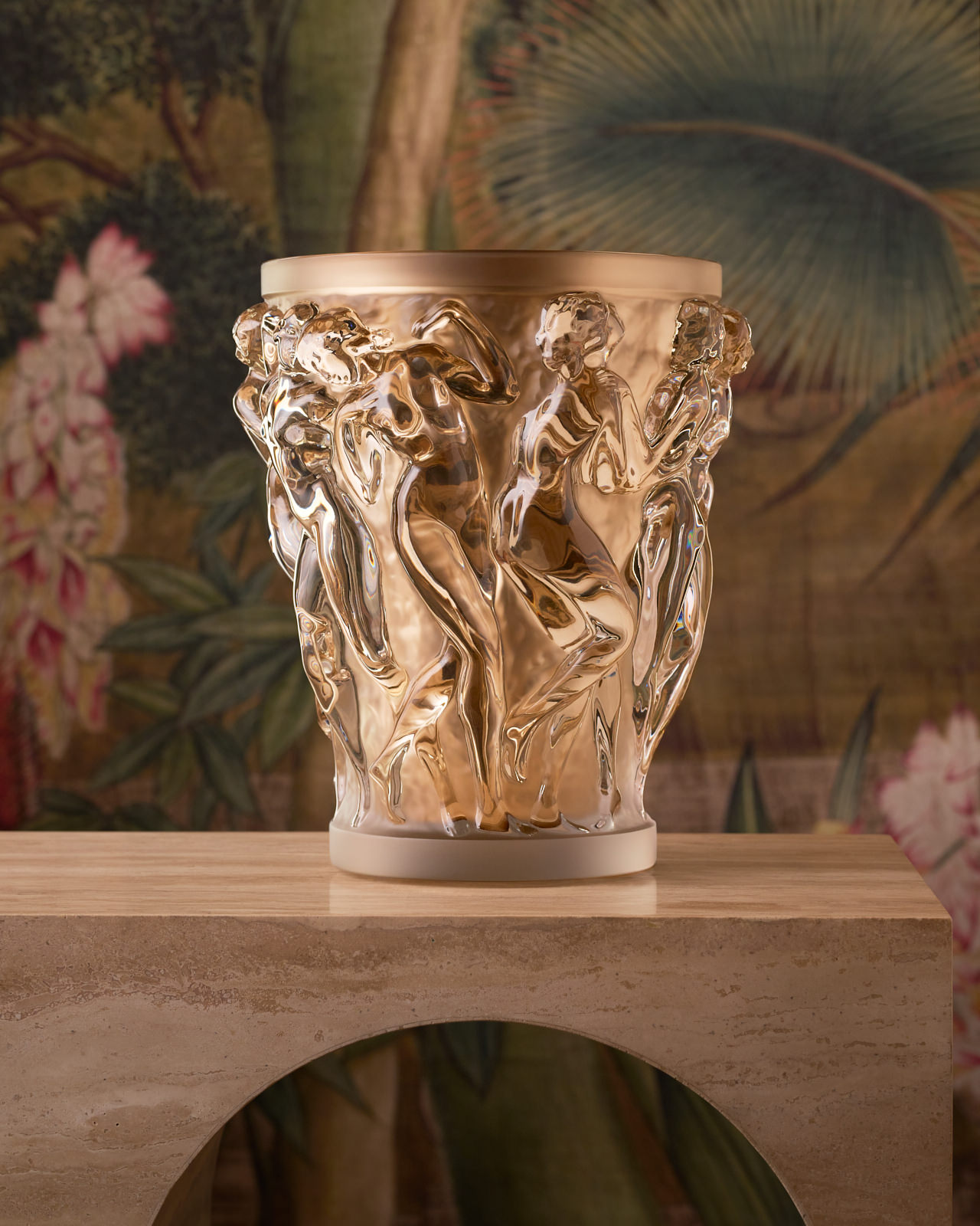 Bacchantes Gold Luster Vase