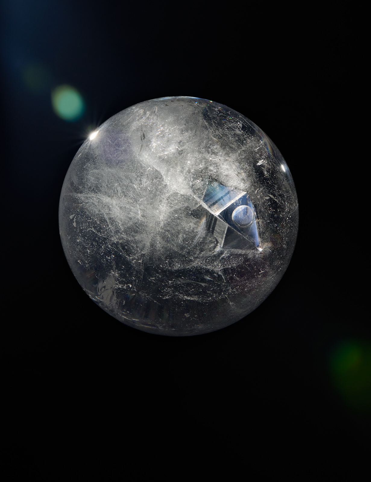 Enhydro Quartz Sphere