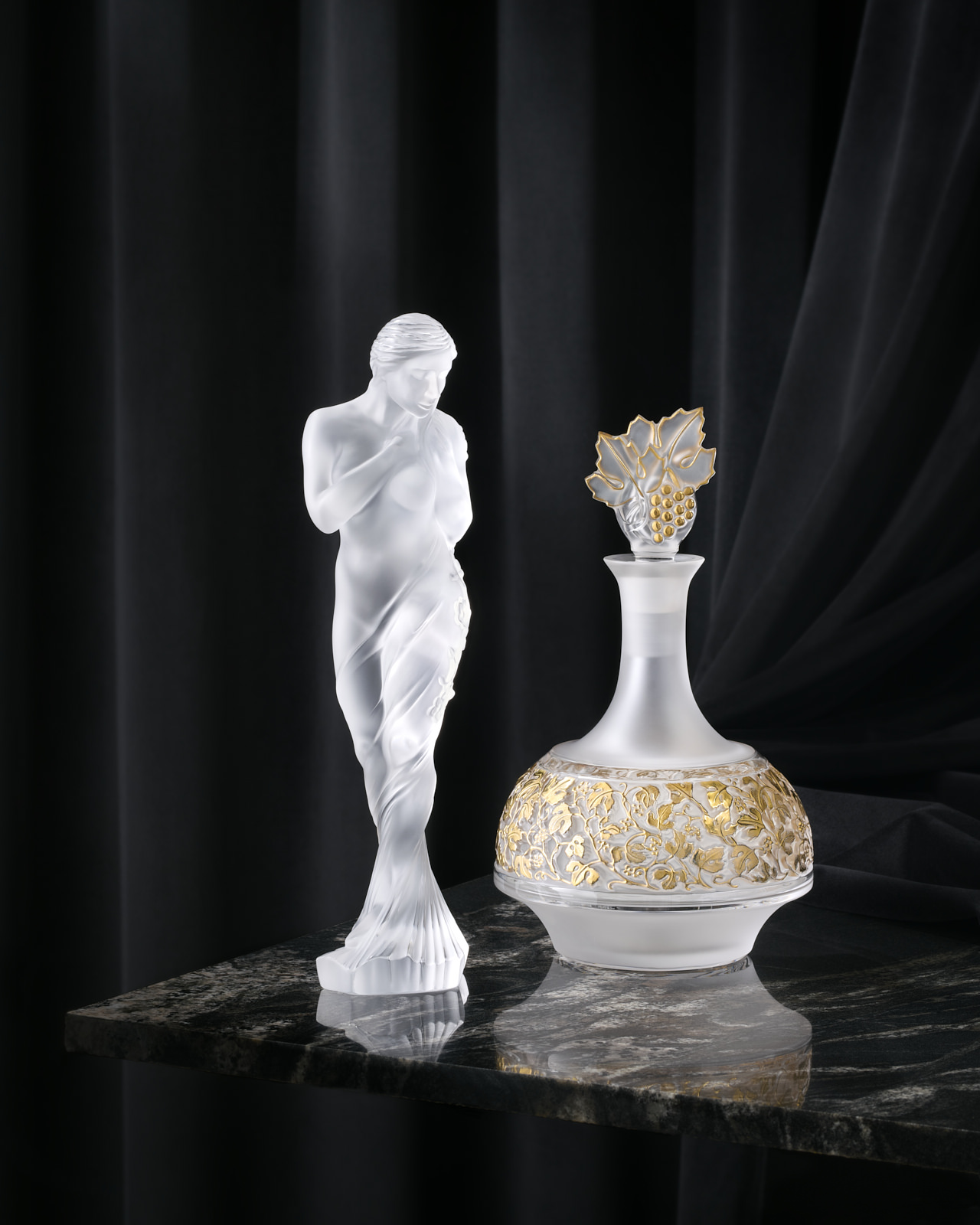 Lalique Neiman Demeter Sculpture for Marcus Holiday Catalog 2021 by  Luxury Product Photographer Los Angeles  Matthew Roharik
