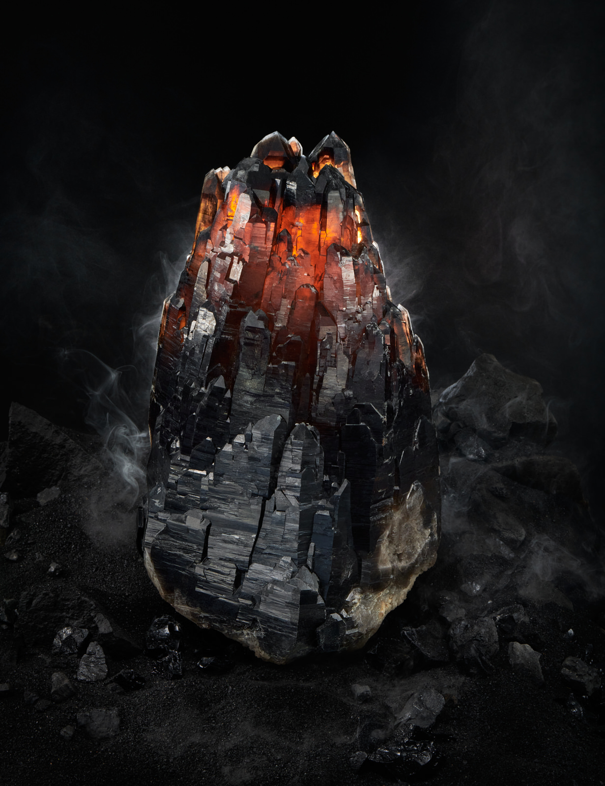 Smoky Elestial Quartz Crystal